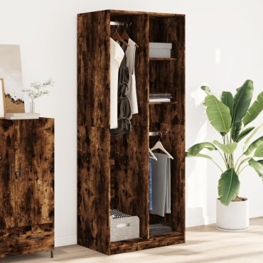 vidaXL Ντουλάπα Καπνιστή Δρυς 80x50x200cm από Επεξεργασμένο Ξύλο 1 τεμ.