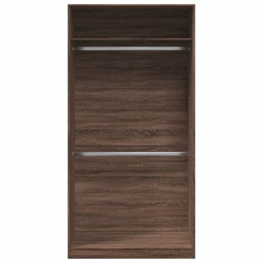 vidaXL Ντουλάπα Καφέ Δρυς 100x50x200cm από Επεξεργασμένο Ξύλο 1 τεμ.