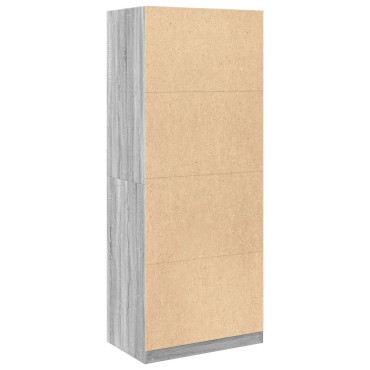 vidaXL Ντουλάπα Γκρι Sonoma 80x50x200cm από Επεξεργασμένο Ξύλο 1 τεμ.