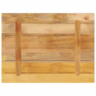 vidaXL Επιφάνεια Τραπεζιού Ορθογώνια 80x70x1,5cm Μασίφ Ξύλο Μάνγκο 1 τεμ.