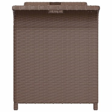 vidaXL Παγκάκι Κήπου με Μαξιλάρι Καφέ 116x46x57cm από Συνθ. Ρατάν 1 τεμ.
