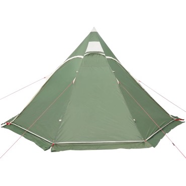 vidaXL Σκηνή Κάμπινγκ Tipi 5 Ατόμων Αδιάβροχη Πράσινη