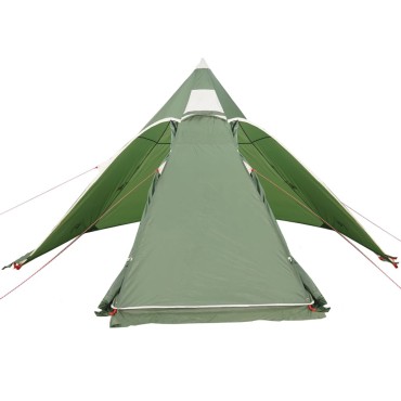 vidaXL Σκηνή Κάμπινγκ Tipi 5 Ατόμων Αδιάβροχη Πράσινη
