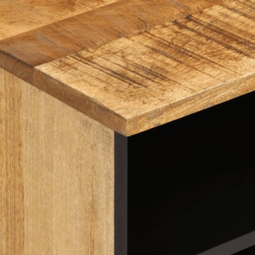 vidaXL Έπιπλο Τηλεόρασης 100x34x46cm Μασίφ Ακατέργ. Ξύλο Μάνγκο 1 τεμ.