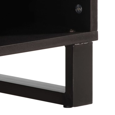vidaXL Έπιπλο Τηλεόρασης 100x34x46cm Μασίφ Ακατέργ. Ξύλο Μάνγκο 1 τεμ.