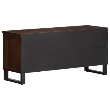 vidaXL Έπιπλο Τηλεόρασης Καφέ 100x34x46cm Μασίφ Ξύλο Μάνγκο 1 τεμ.