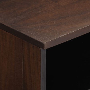 vidaXL Έπιπλο Τηλεόρασης Καφέ 100x34x46cm Μασίφ Ξύλο Μάνγκο 1 τεμ.
