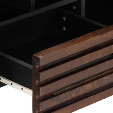 vidaXL Έπιπλο Τηλεόρασης Καφέ 100x34x46cm Μασίφ Ξύλο Μάνγκο 1 τεμ.
