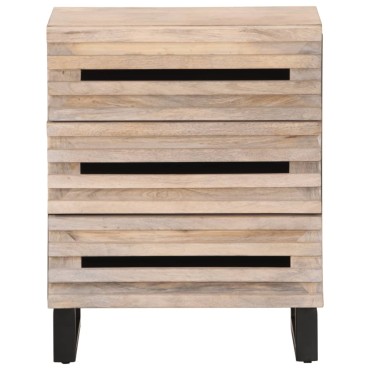 vidaXL Κομοδίνο 50x34x62cm από Μασίφ Ξύλο Μάνγκο 1 τεμ.