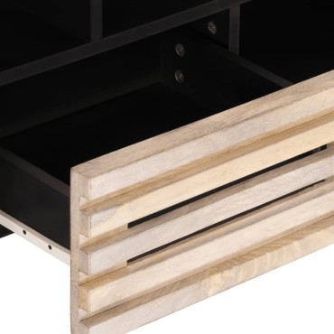 vidaXL Έπιπλο Τηλεόρασης 100x34x46cm από Μασίφ Ξύλο Μάνγκο 1 τεμ.