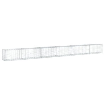 vidaXL Συρματοκιβώτιο με Κάλυμμα 600x50x50 εκ. από Γαλβανισμένο Χάλυβα