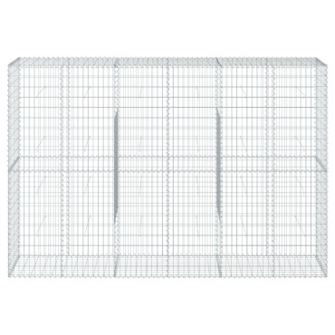 vidaXL Συρματοκιβώτιο με Κάλυμμα 300x50x200εκ. από Γαλβανισμένο Χάλυβα