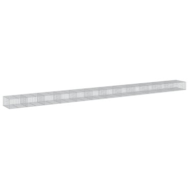 vidaXL Συρματοκιβώτιο με Κάλυμμα 1200x100x50εκ από Γαλβανισμένο Χάλυβα
