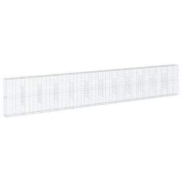 vidaXL Συρματοκιβώτιο με Κάλυμμα 1200x50x200εκ από Γαλβανισμένο Χάλυβα
