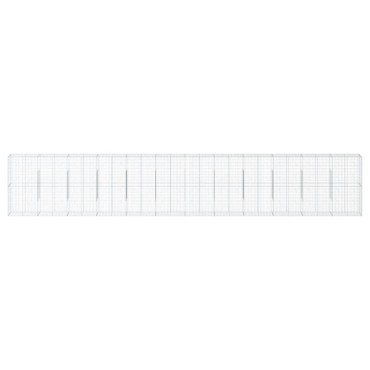 vidaXL Συρματοκιβώτιο με Κάλυμμα 1200x50x200εκ από Γαλβανισμένο Χάλυβα