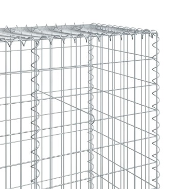 vidaXL Συρματοκιβώτιο με Κάλυμμα 1200x50x200εκ από Γαλβανισμένο Χάλυβα