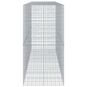 vidaXL Συρματοκιβώτιο με Κάλυμμα 400x100x200εκ από Γαλβανισμένο Χάλυβα