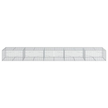 vidaXL Συρματοκιβώτιο με Κάλυμμα 500x100x50εκ. από Γαλβανισμένο Χάλυβα