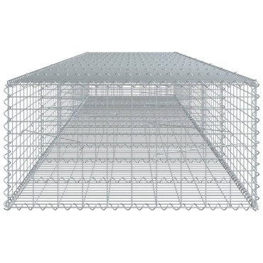 vidaXL Συρματοκιβώτιο με Κάλυμμα 500x100x50εκ. από Γαλβανισμένο Χάλυβα