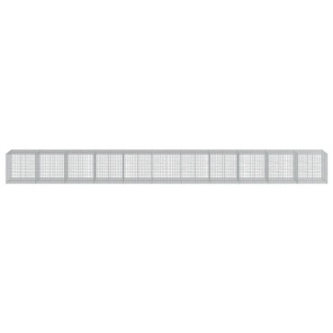 vidaXL Συρματοκιβώτιο με Κάλυμμα 1100x100x100 εκ. Γαλβανισμένο Χάλυβα