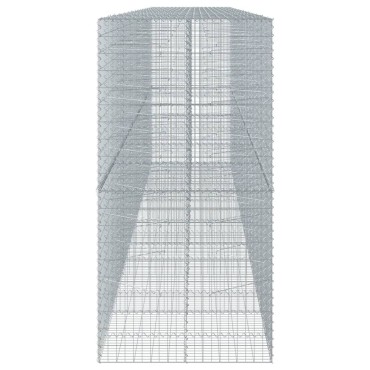 vidaXL Συρματοκιβώτιο με Κάλυμμα 750x100x200εκ από Γαλβανισμένο Χάλυβα