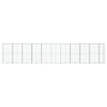 vidaXL Συρματοκιβώτιο με Κάλυμμα 1050x100x200 εκ. Γαλβανισμένο Χάλυβα