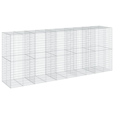 vidaXL Συρματοκιβώτιο με Κάλυμμα 500x100x200εκ από Γαλβανισμένο Χάλυβα