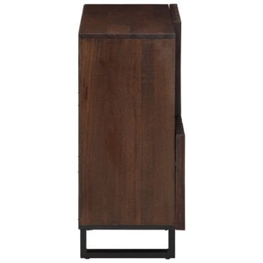 vidaXL Ντουλάπι Καφέ 80x34x75cm από Μασίφ Ξύλο Μάνγκο 1 τεμ.