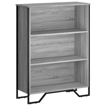 vidaXL Βιβλιοθήκη Γκρι Sonoma 80x31x106cm από Επεξεργ. Ξύλο 1 τεμ.