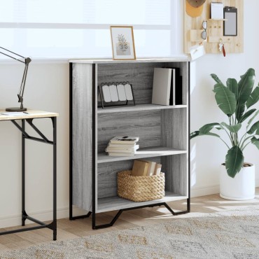 vidaXL Βιβλιοθήκη Γκρι Sonoma 80x31x106cm από Επεξεργ. Ξύλο 1 τεμ.