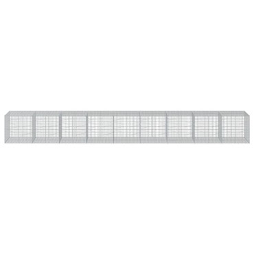 vidaXL Συρματοκιβώτιο με Κάλυμμα 900x100x100εκ από Γαλβανισμένο Χάλυβα