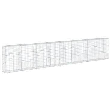 vidaXL Συρματοκιβώτιο με Κάλυμμα 800x50x150εκ. από Γαλβανισμένο Χάλυβα