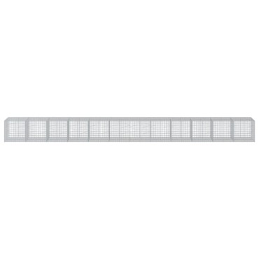 vidaXL Συρματοκιβώτιο με Κάλυμμα 1200x100x100 εκ Γαλβανισμένο Χάλυβα