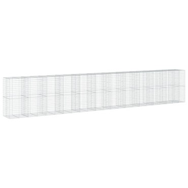vidaXL Συρματοκιβώτιο με Κάλυμμα 1150x100x200 εκ Γαλβανισμένο Χάλυβα