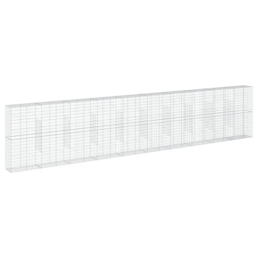 vidaXL Συρματοκιβώτιο με Κάλυμμα 1000x50x200εκ από Γαλβανισμένο Χάλυβα