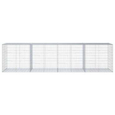 vidaXL Συρματοκιβώτιο με Κάλυμμα 400x100x100εκ από Γαλβανισμένο Χάλυβα