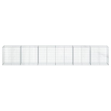 vidaXL Συρματοκιβώτιο με Κάλυμμα 600x50x100εκ. από Γαλβανισμένο Χάλυβα