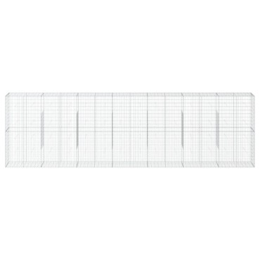 vidaXL Συρματοκιβώτιο με Κάλυμμα 700x50x200εκ. από Γαλβανισμένο Χάλυβα