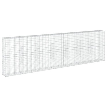 vidaXL Συρματοκιβώτιο με Κάλυμμα 700x50x200εκ. από Γαλβανισμένο Χάλυβα