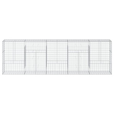 vidaXL Συρματοκιβώτιο με Κάλυμμα 500x50x150εκ. από Γαλβανισμένο Χάλυβα