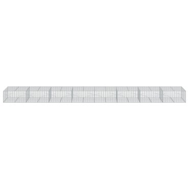 vidaXL Συρματοκιβώτιο με Κάλυμμα 800x100x50εκ. από Γαλβανισμένο Χάλυβα