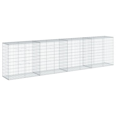 vidaXL Συρματοκιβώτιο με Κάλυμμα 400x50x100εκ. από Γαλβανισμένο Χάλυβα