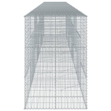 vidaXL Συρματοκιβώτιο με Κάλυμμα 800x100x150εκ από Γαλβανισμένο Χάλυβα