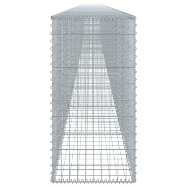 vidaXL Συρματοκιβώτιο με Κάλυμμα 1200x50x100εκ από Γαλβανισμένο Χάλυβα