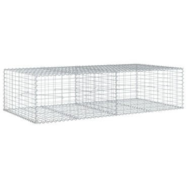 vidaXL Συρματοκιβώτιο με Κάλυμμα 200x100x50εκ. από Γαλβανισμένο Χάλυβα