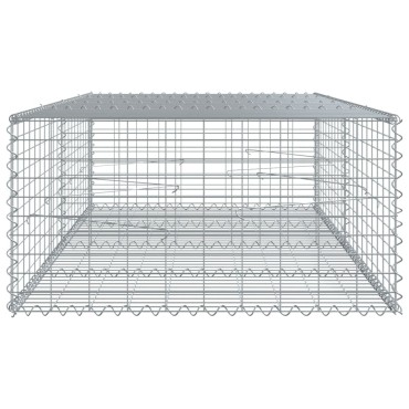 vidaXL Συρματοκιβώτιο με Κάλυμμα 200x100x50εκ. από Γαλβανισμένο Χάλυβα
