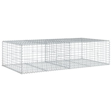 vidaXL Συρματοκιβώτιο με Κάλυμμα 200x100x50εκ. από Γαλβανισμένο Χάλυβα