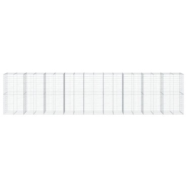 vidaXL Συρματοκιβώτιο με Κάλυμμα 900x100x200εκ από Γαλβανισμένο Χάλυβα