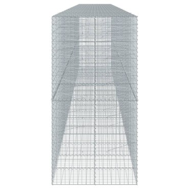 vidaXL Συρματοκιβώτιο με Κάλυμμα 900x100x200εκ από Γαλβανισμένο Χάλυβα