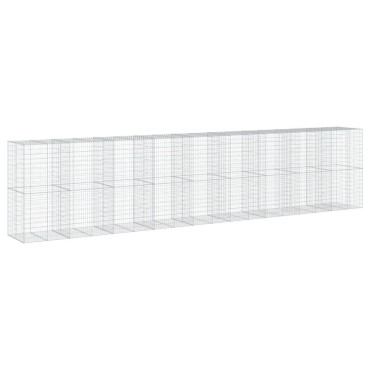vidaXL Συρματοκιβώτιο με Κάλυμμα 900x100x200εκ από Γαλβανισμένο Χάλυβα